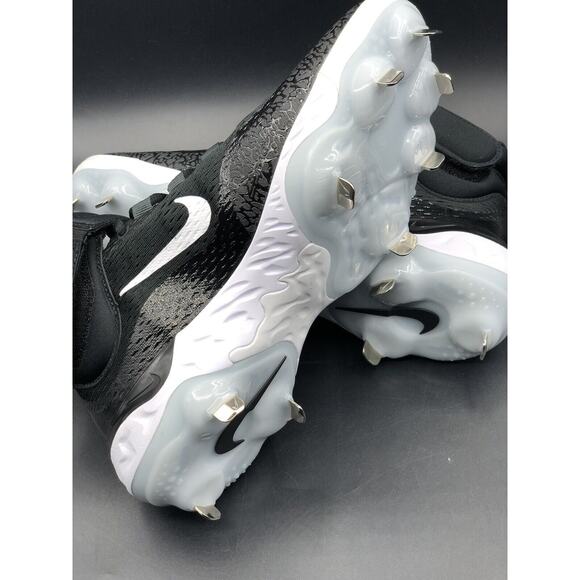 Nike Alpha Huarache Elite 4 MID Baseball Cleats Mens Size 8.5 Black DJ6520-011
